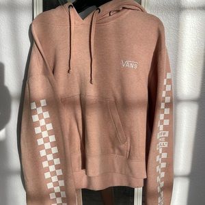Cropped pink vans hoodie